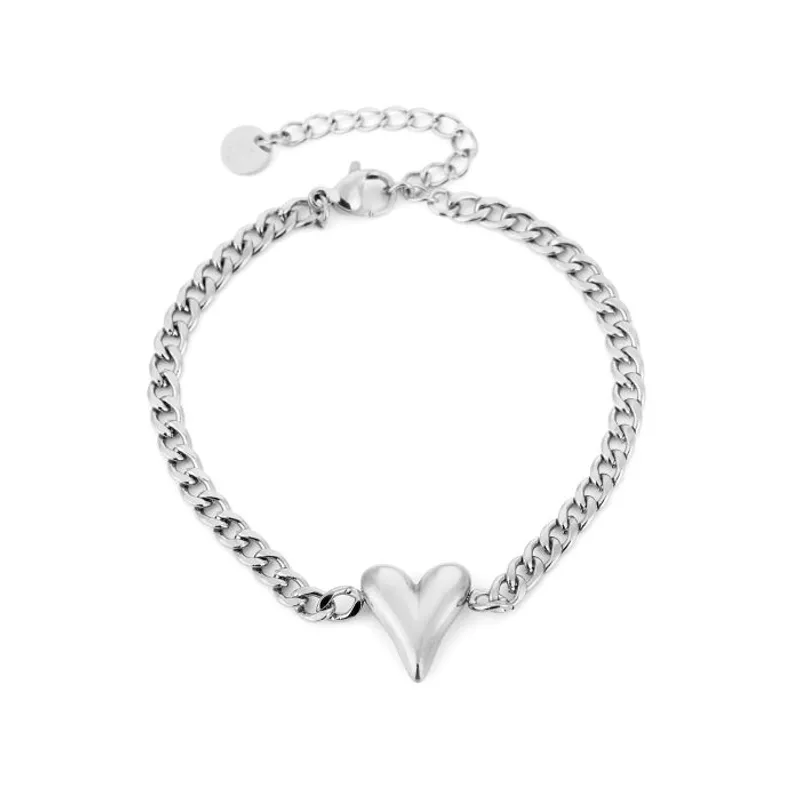 Armband hart zilver