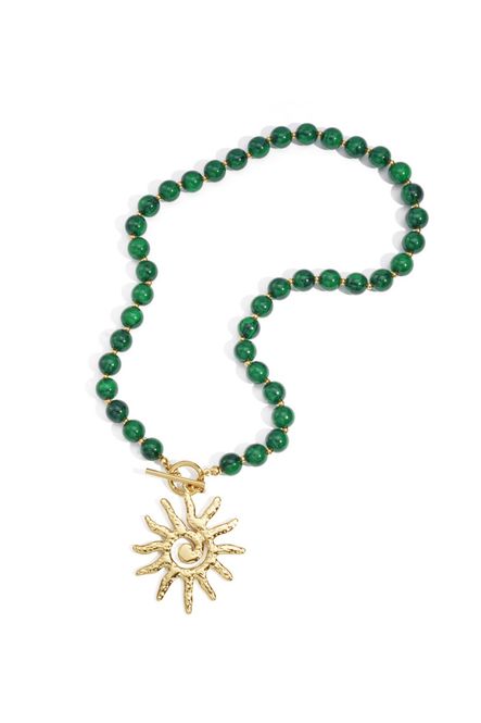Hoofdbeeld Kralenketting zon groen